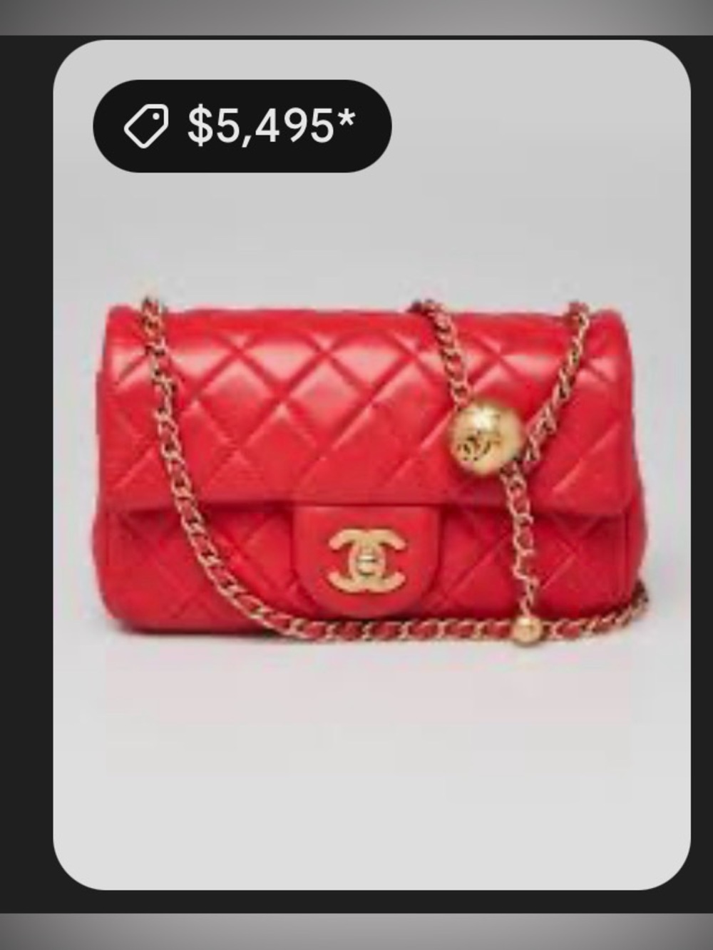 Chanel Mini Pearl Crush Quilted Lambskin flap Pink  bag - Picture 8 of 9